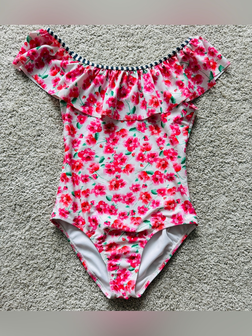 Tommy Bahama girls size 14 swim suit.  Super cute.  On or off shoulders.